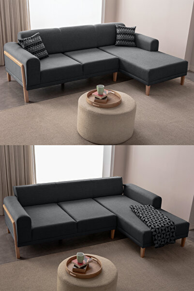 Eymense Latte Sırt Mekanizmalı Köşe Koltuk Takımı