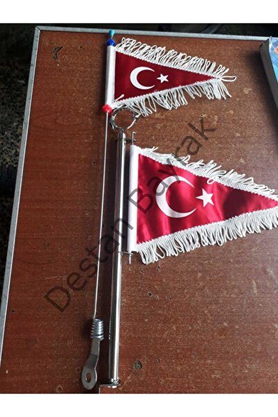 Destan Bayrak Bisiklet Ve Motorsiklet Makam Bayrağı 2 Li Set