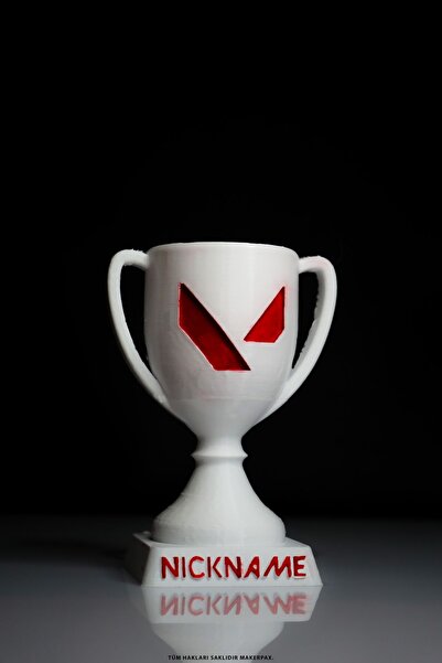 Makerpax Valorant Şampiyonluk Kupası Nickname'e Özel 12cm
