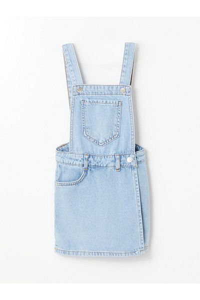 LC Waikiki VA FI TRIMITAT! LCW Copii Fată Jean Salopet Pantaloni scurți Fusta