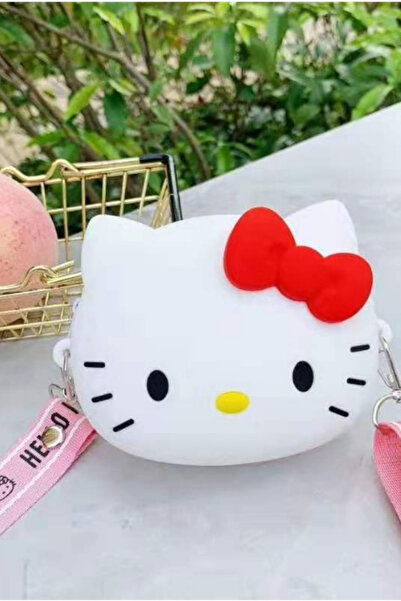 Nisankids Kız Çocuk Hello Kitty Silikon Çanta Omuz Askısı Ayarlanabilir