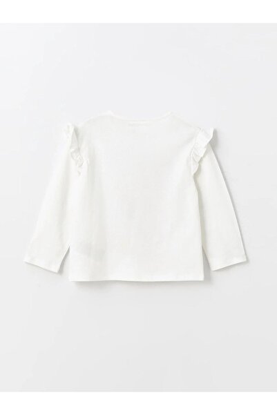 LC Waikiki LCW baby Crew Neck Long Sleeve Minnie Mouse Printed Baby Girl Sweatshirt and Tights 2-Piece Set