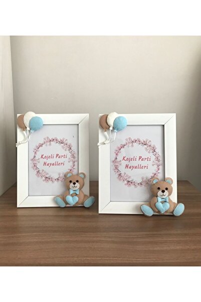 Keçeli parti hayalleri إطار غرفة الأطفال الرضع دمية دب باللون الأزرق القهوة م...