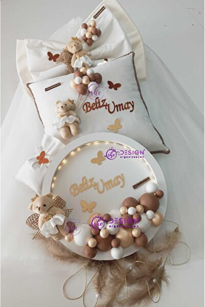 s'he design organizasyon Beşik Süsleme Seti Ve Ledli Hastane Kapı Süsü