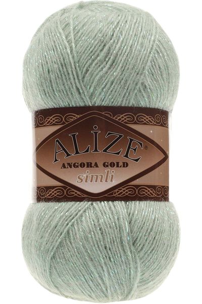 Alize (5 τεμάχια) Angora Gold Glitter Çağla 515 Πλεκτά Νήματα Γιλέκο Ζακέτα Κλωστή Πανί Πουλόβερ