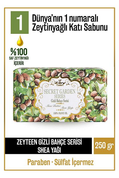 Olivos Natural Secret Garden Series Solid Soap with Shea Butter and Olive Oil Shea Butter Olive Oil Hand Soap 250 gr