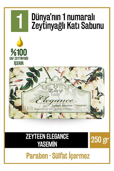 Olivos Natural Elegance Solid Soap with Jasmine and Olive Oil Jasmine Olive Oil Hand Soap 250 gr