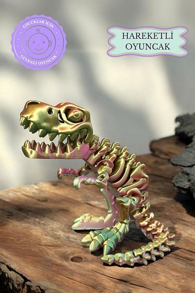MooieBaby's 3D Printed Cute Skeleton Trex - Moving Organic Toy - Dinosaur