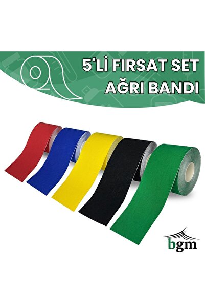 bgm Ağrı Bandı 5’li Fırsat Paketi Kinesiology Tape 4,5 Metre X 5cm
