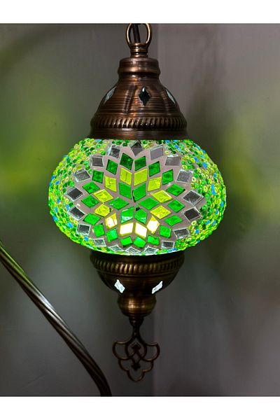 CYL Mosaic Patterned Authentic Dress - Lampshade Table and Light Bulb Gift