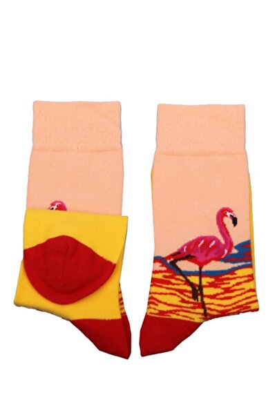 Soho Mood Μακριές κάλτσες από βαμβάκι με θέμα το Flamingo, 3 τεμαχίων