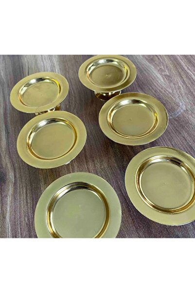 Elzemm store Decorative 6 Pieces - CoFFee Side Turkish Delight Bowl with Gold Macaron