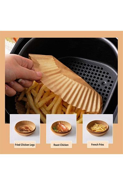 KAFEM 16 cm Round Airfryer Baking Paper - Pack of 25