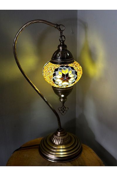 CYL Authentic Handmade Mosaic Lampshade Table Lamp with Bulb Gift