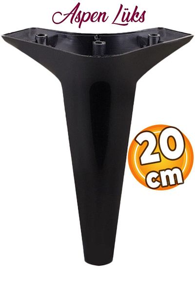 Badem10 Canapea neagră de lux Aspen - Unitate TV cu înălțimea de 20 cm și picior de consolă