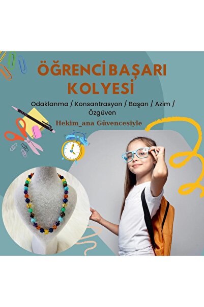 Öğrenci Başarı Kolyesi/ Doğal Taş Kolye /konsantrasyon Kolyesi/ Çocuk Kolyesi / Sınav Kolyesi