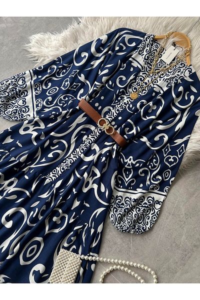 modabetce Μακρύ φόρεμα Katkat Navy Blue