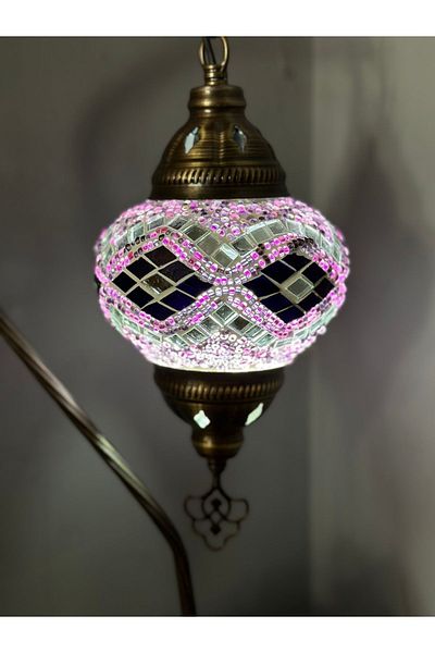CYL Mosaic Patterned Authentic Dress - Lampshade Table and Light Bulb Gift