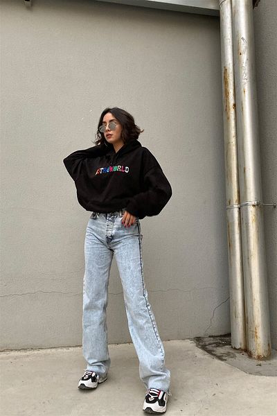 Trendiz Astra World Black Unisex Hoodie - 111200