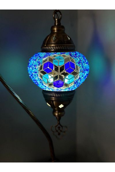 CYL Mosaic Patterned Authentic Dress - Lampshade Table and Light Bulb Gift