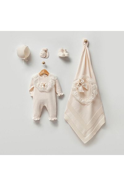 Nipperland Newborn Baby Girl Lace Set of 5 0-3 Months