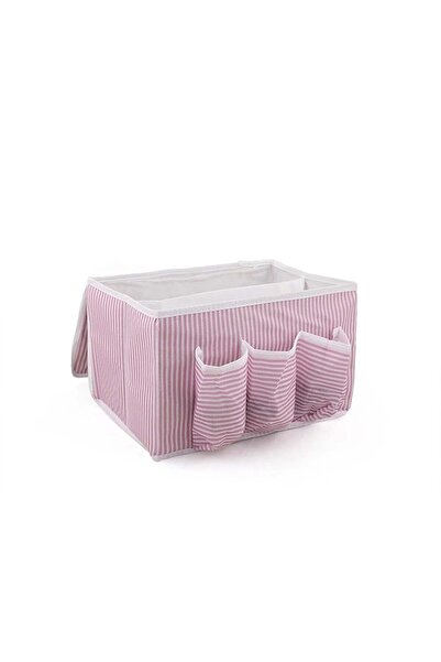 Hanedan HOME Başucu Organizer - Pembe Bebek Düzenleyici ( Ürün Pembe-beyaz Çizgilidir )