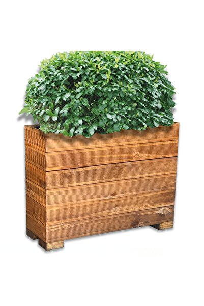 pinoxi Ahşap Sınır Saksı Büyük Boy Çiçeklik 72x25x55 Cm
