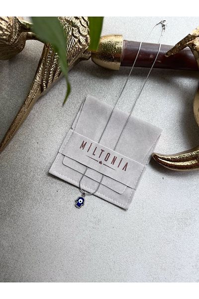Miltonia Fatima's Hand Evil Eye Steel Necklace
