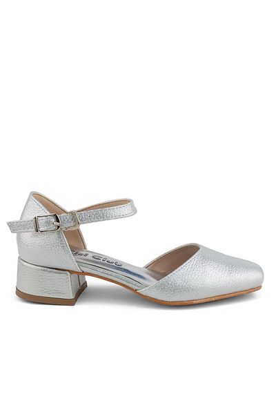 Cici Bebe Ayakkabı Pantofi de seara cu toc pentru fete Silver Pearl