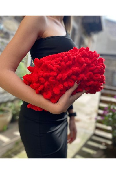 hati Alize Puffy IP Hand Knitted Portfolio Clutch Bag