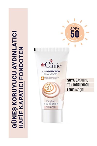 Dr. Clinic Aydınlatıcı Güneş Koruyuculu Yüz Kremi Spf 50 (50ML)