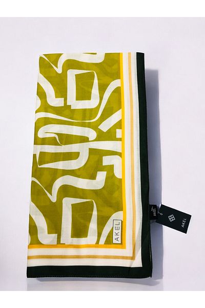 Akel 95x95 Ethnic Patterned Digital Soft Scarf