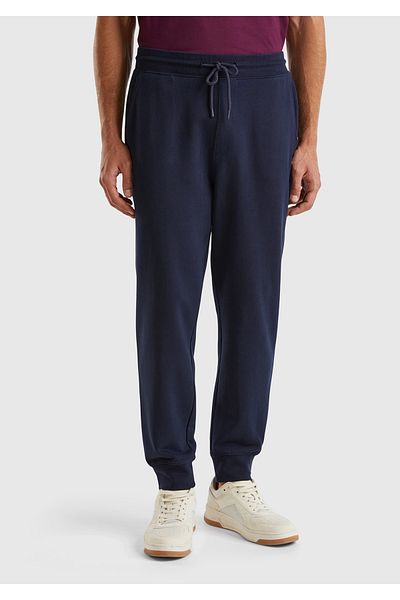 United Colors of Benetton Ανδρικό φούτερ Navy Blue - 100% βαμβάκι, με τσέπες και λεπτομέρεια τσέπης