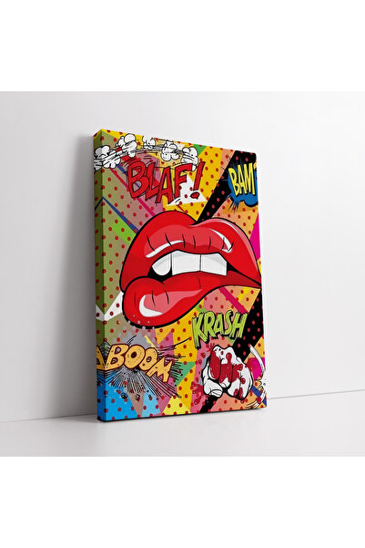 KOSS Dijital Tablou Pop Art cu buze roșii pe pânză