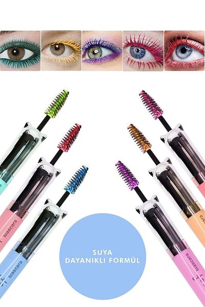 MUJGAN Waterproof Stunning Colorful Mascara with Cute Cat Pattern 12 Ml