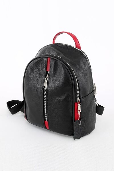 DERİNSS Dkb034 Genuine Leather Black Women's Shoulder and Backpack