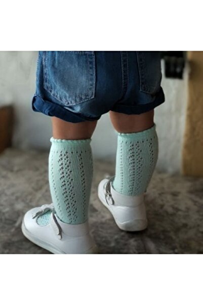 BEBEĞİME ÇORAP Mesh Knee Socks Girl / Baby Girl Mint