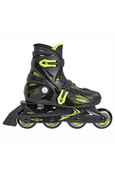 Roces Orlando Iii Black Lime Adjustable Kids Skates-36-40