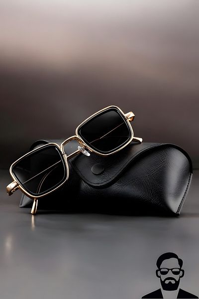 Della Pianto Leon Unisex SunGlasses - Gold Black
