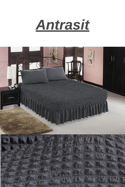 kanway Double Flexible Bedspread - Washable Skirt, Wrap 160X200 and 180X200