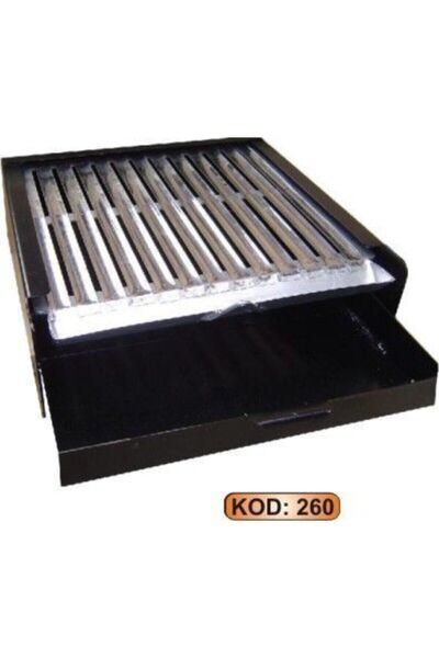 Genel Markalar Barbekü Içi Mangal 38 cm Paslanmaz Izgaralı Çekmeceli