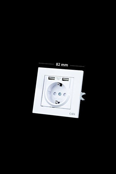 Cata CT-3004 Cata Sıva Altı Çift USB'Lİ Topraklı Priz Hızlı Şarj 2.4A