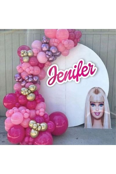 ATAKENT PARTİ Barbie Concept Lanț de baloane pentru ziua de naștere Balon pastel Balon cromat Balon macaron