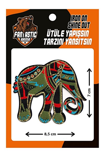 FANTASTIC ARMA شعار منسوج بالحديد، منسوجات منزلية، نموذج الفيل