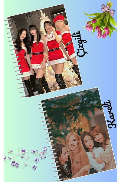 animeandyourworld Blackpink notebook set 2 pcs A4 size 21*30 lined + checked 60 syf
