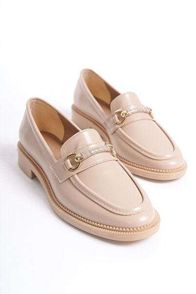 UĞURÖKÇE Дамски мокасини в телесен цвят - ежедневни обувки с катарама