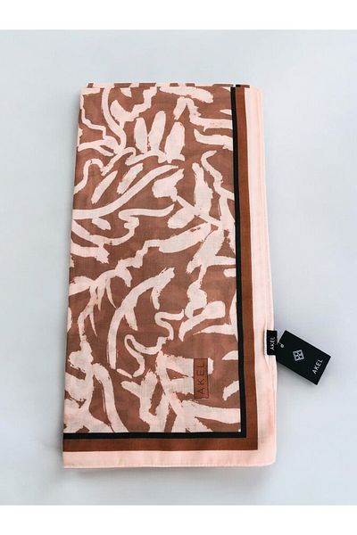 Akel 95x95 Ethnic Patterned Digital Soft Scarf
