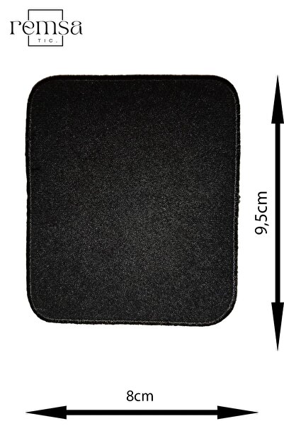 REMSATİC Ütü Ile Yapışan Arma - Patch - Dirsek Yama Modeli Siyah Dikdörtgen (...