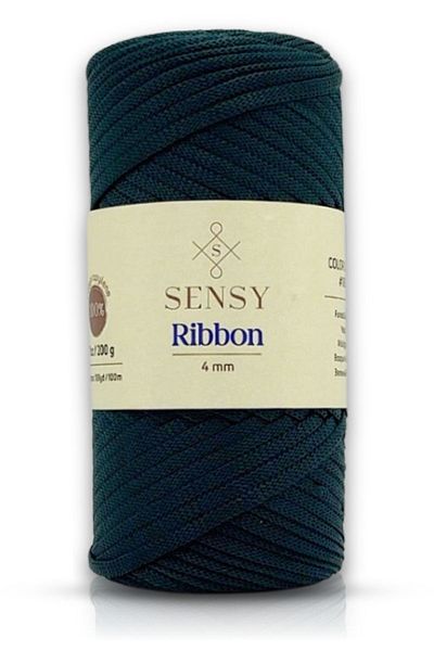 SENSY green premium polyester Ribbon - String 200 gr, Macrame String Supla String Bag String