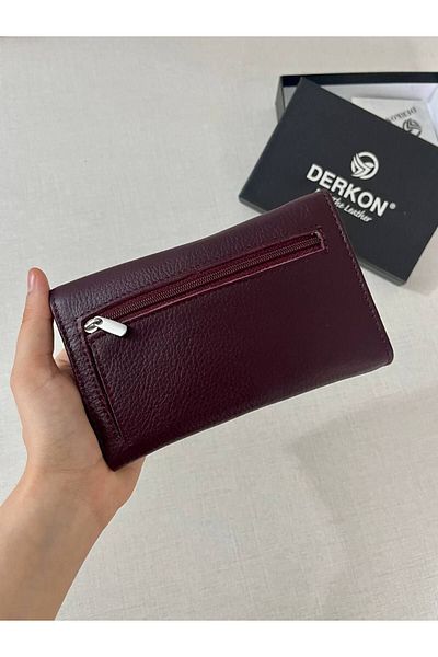 DERKON Medium Genuine Leather Women's Wallet